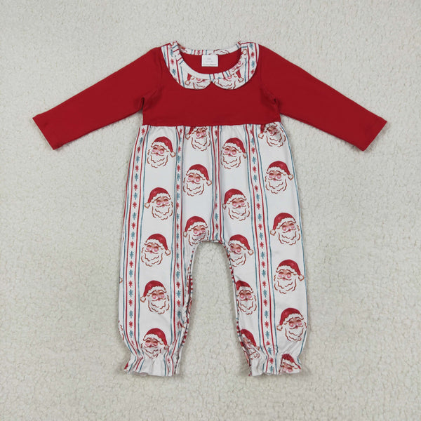 LR2331 RTS girl clothes santa toddler girl christmas winter romper