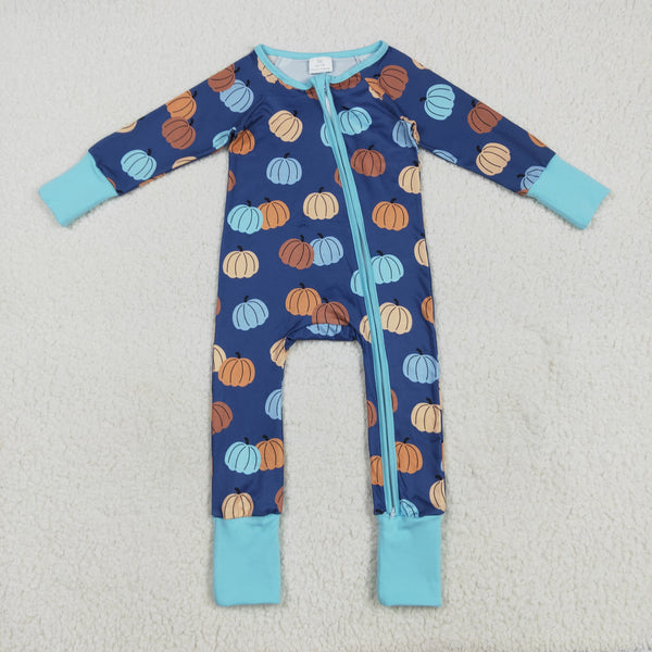 LR2364 RTS baby boy clothes pumpkin boy winter  romper halloween romper