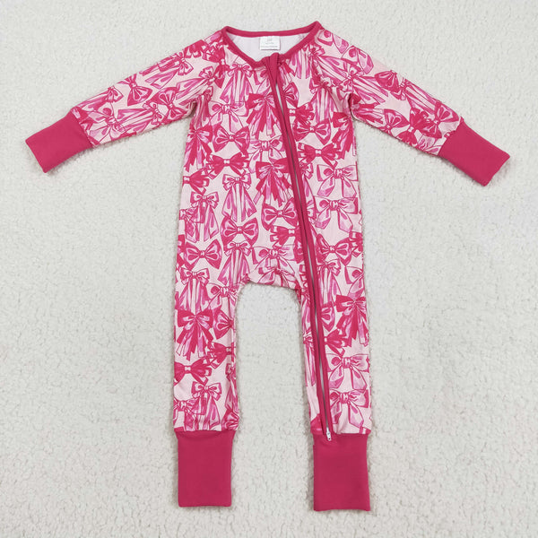 RTS kids matching clothing pink bows print clothing girl winter clothing-2025.8.18