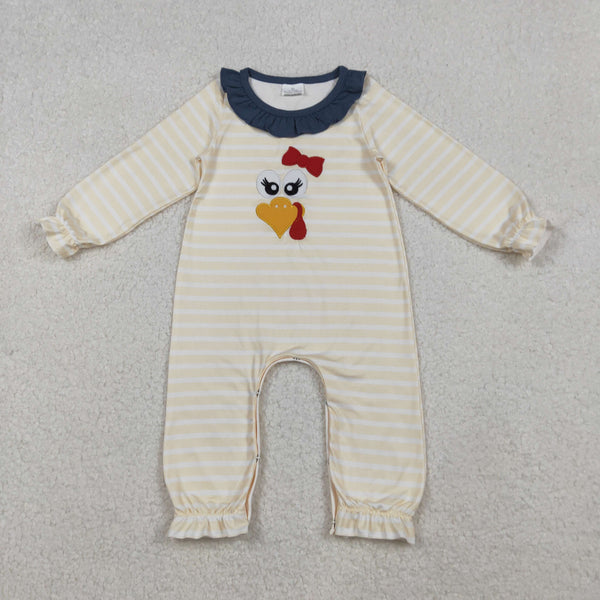 RTS kids matching clothing embroidery turkey print clothing girl thanksgiving winter clothing-2025.10.14