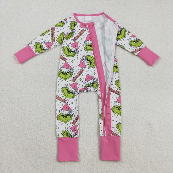LR2495 RTS baby girl clothes cartoon girl christmas winter romper