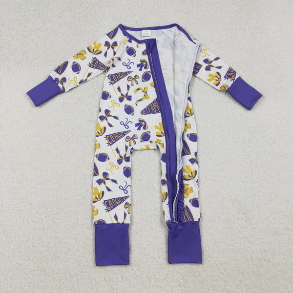 RTS kids matching clothing go team print clothing baby girl winter romper-2025.9.29