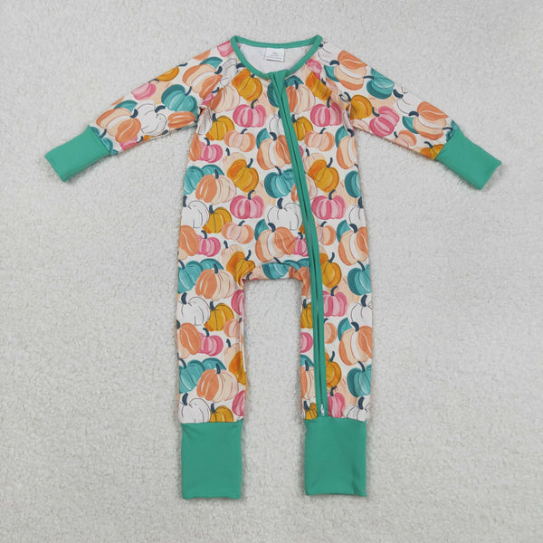 LR2552 RTS baby girl clothes pumpkin  girl winter bubble