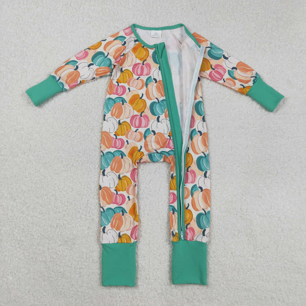 LR2552 RTS baby girl clothes pumpkin  girl winter bubble