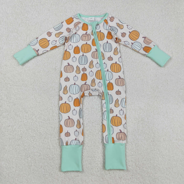 LR2565 RTS baby boy clothes pumpkin boy  winter romper