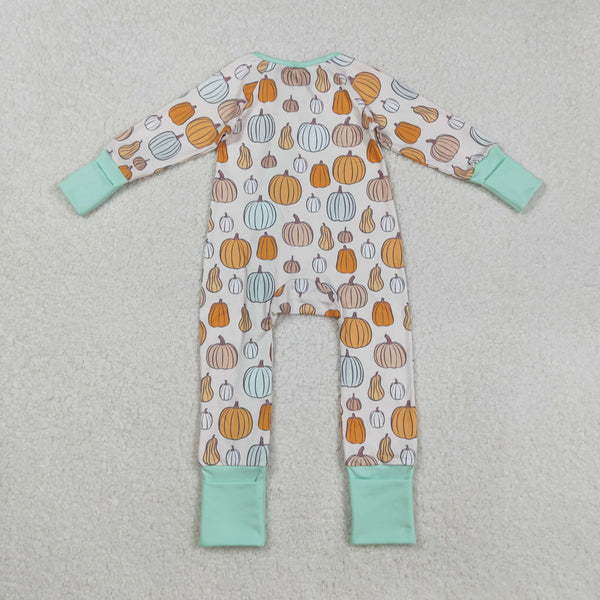 LR2565 RTS baby boy clothes pumpkin boy  winter romper