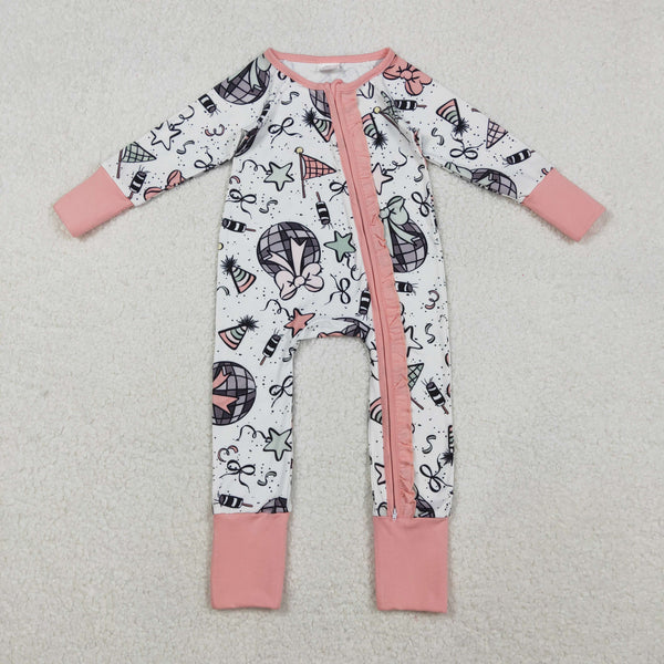 LR2571 RTS baby girl clothes happy new year girl winter romper