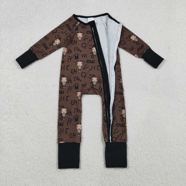 LR2591 RTS baby boy clothes aztec toddler  boy western winter romper pajamas romper