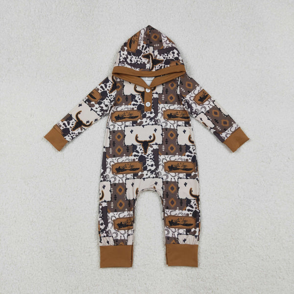 LR2592 RTS baby boy clothes cowboy  toddler boy western winter romper
