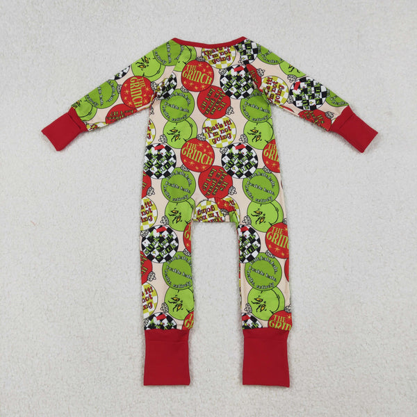 LR2658 RTS baby boy clothes cartoon boy  christmas winter romper zip romper