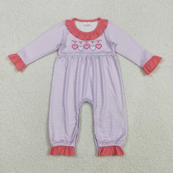 RTS kids matching clothing embroidery heart print clothing girl valentine clothing-2025.11.15