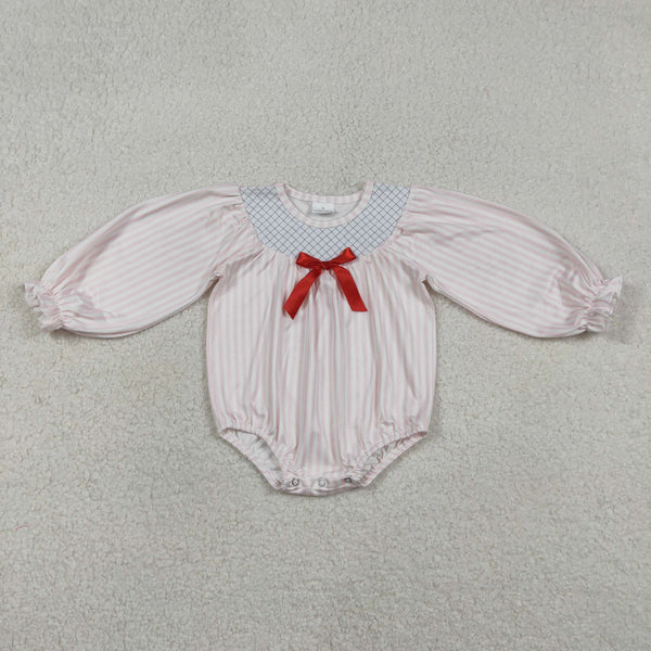 LR2773 RTS baby girl clothes princess bows girl winter embroidery bubble