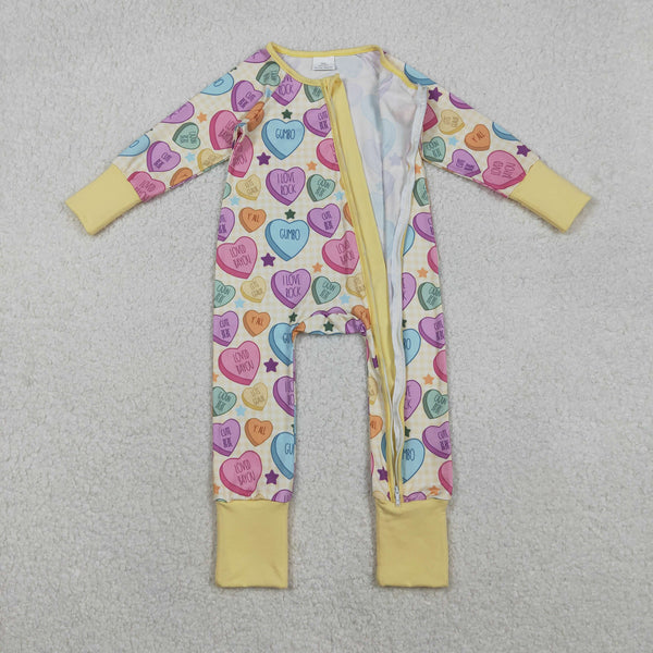 LR2778 RTS baby girl clothes heart girl valentines day romper heart zip romper