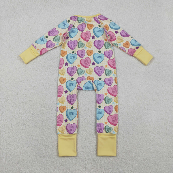 LR2778 RTS baby girl clothes heart girl valentines day romper heart zip romper