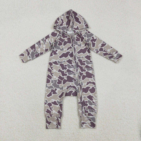 LR2811 RTS baby boy  clothes camo boy hoodie winter romper