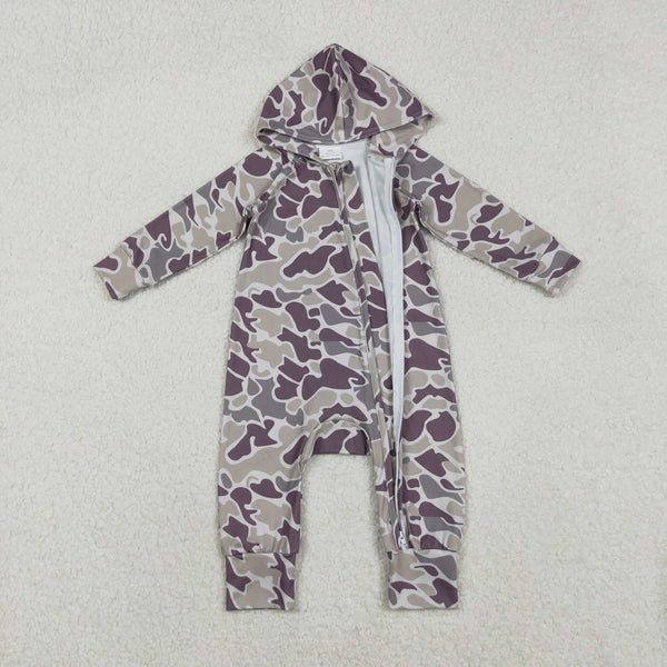 LR2811 RTS baby boy  clothes camo boy hoodie winter romper