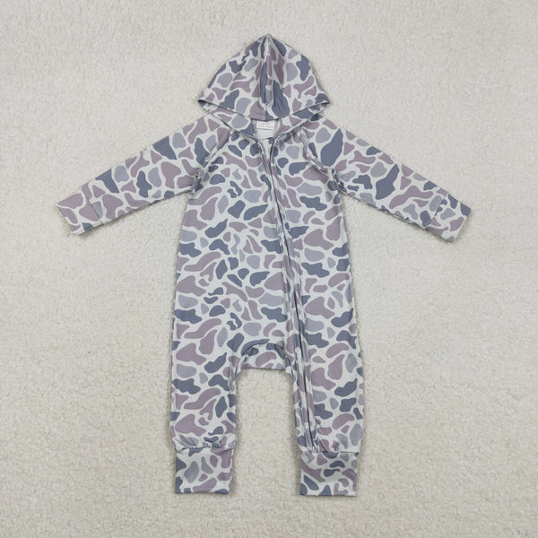 LR2813 RTS baby boy  clothes camo boy hoodie winter romper