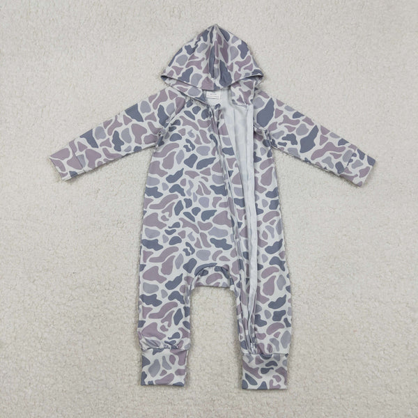 LR2813 RTS baby boy  clothes camo boy hoodie winter romper
