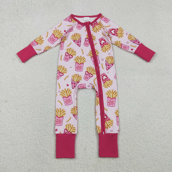 RTS kids matching clothing fries print clothing girl Valentine clothing-2025.12.3