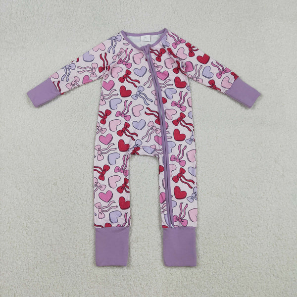 LR2883 RTS baby girl  clothes heart girl Valentine winter romper