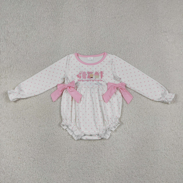 LR2947 RTS baby girl clothes cakes toddler girl winter embroidery bubble winter clothes