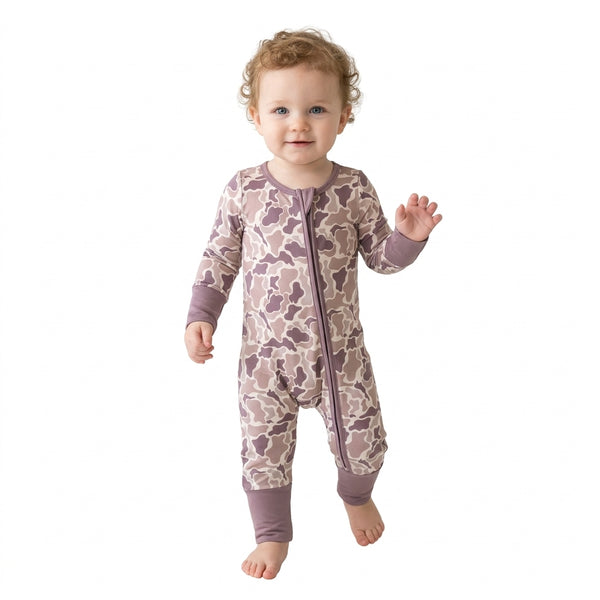 RTS LR2948 baby romper camouflage print zipper long sleeve romper winter clothes