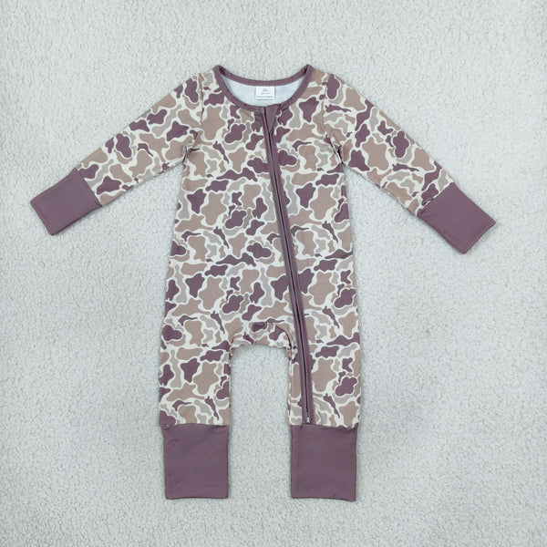 RTS LR2948 baby romper camouflage print zipper long sleeve romper winter clothes