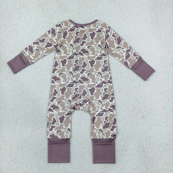 RTS LR2948 baby romper camouflage print zipper long sleeve romper winter clothes