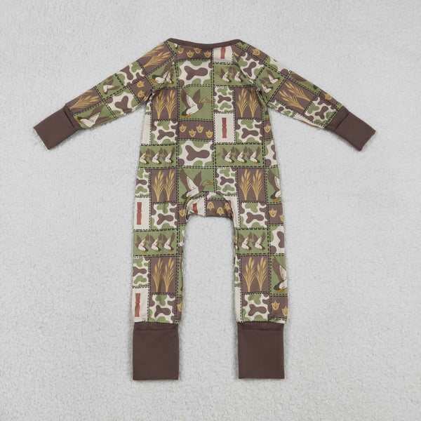 LR2949 RTS baby boy clothes mallard  toddler boy winter romper western clothes