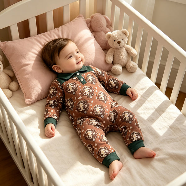 LR3013 RTS baby boy clothes hunting duck print boy fall winter clothes