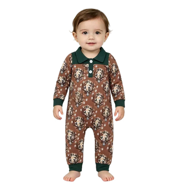 LR3013 RTS baby boy clothes hunting duck print boy fall winter clothes