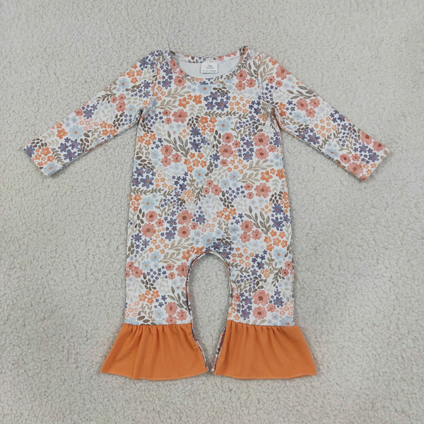 LR3027 RTS baby girl clothes floral baby fall clothes winter romper