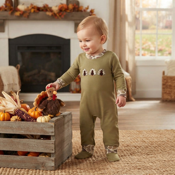 RTS LR3109 baby boy clothes duck embroidery long sleeve romper