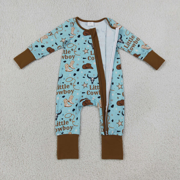 RTS Matching clothing cowboy print kid long sleeve romper pant fall clothing-2026.9.14