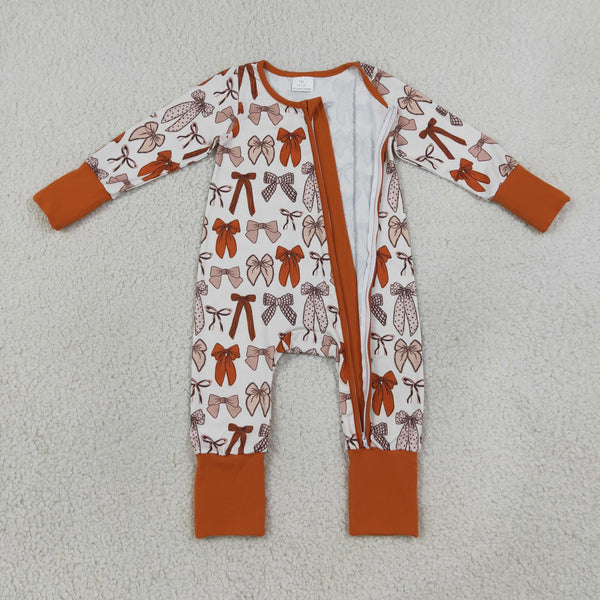 RTS Matching clothing kids fall bow print baby girl long sleeve winter clothes-2026.10.7