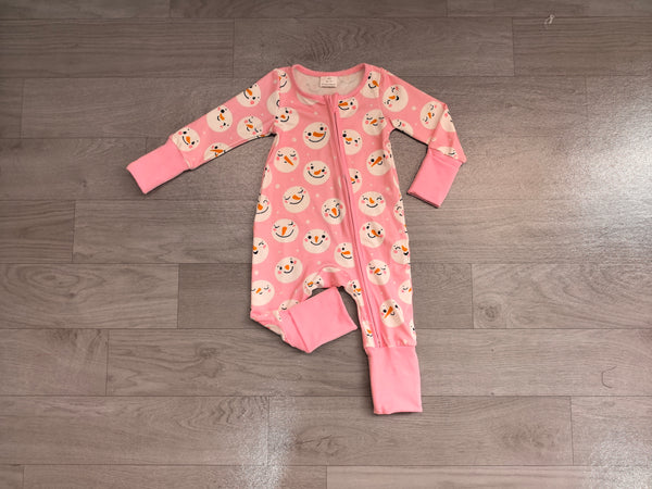 LR3165 pre-order baby boy clothes pink santa claus girl christmas romper winter romper-real pic 2026.8.10