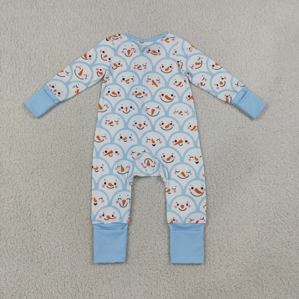 RTS LR3166 baby boy clothes christmas snowman print long sleeve romper
