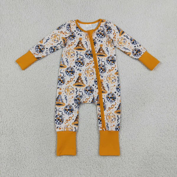 RTS Matching clothing new year party disco ball hat print kid long sleeve romper pant blanket dress fall clothing-2026.9.18