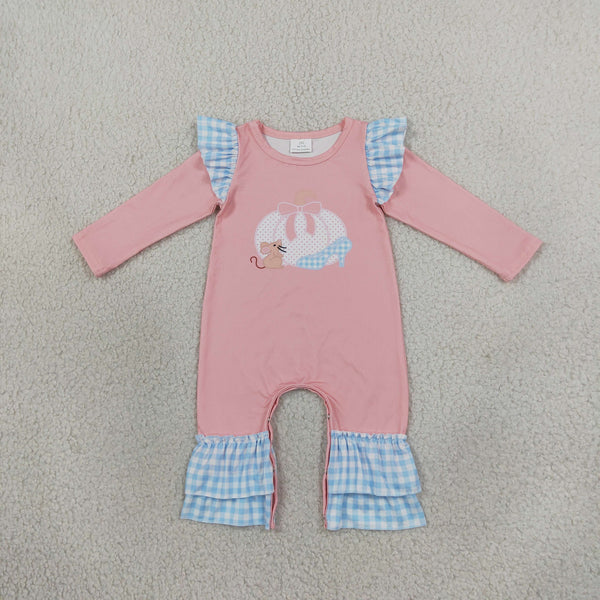 RTS LR3217 baby girl clothes bunny print long sleeve romper