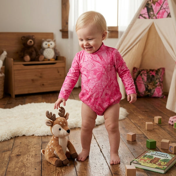 RTS LR3224 baby romper pink tie dye print long sleeve romper winter clothes