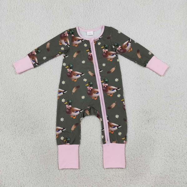RTS LR3225 baby boy clothes duck print long sleeve romper