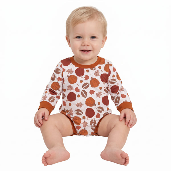RTS LR3235 baby boy clothes fall fruit print long sleeve romper