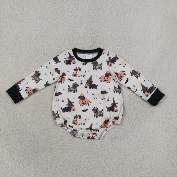 RTS LR3238 baby boy clothes halloween bat print long sleeve romper