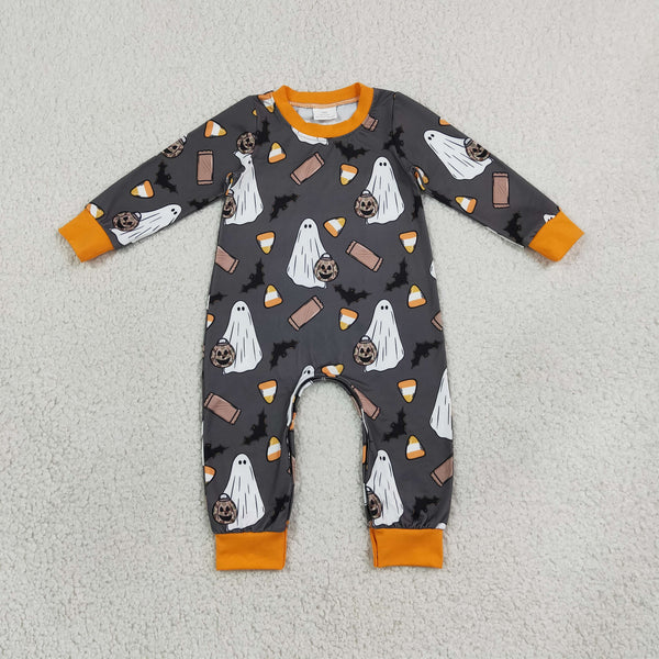 RTS Matching clothing halloween ghost print kid long sleeve hooded pant fall clothing-2026.9.14