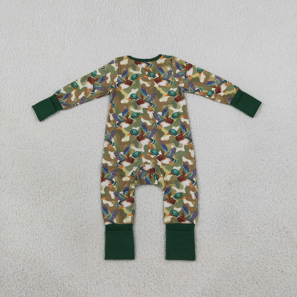 RTS Matching clothing mallard duck camo print kid long sleeve romper hooded top pant blanket fall clothing-2026.9.29