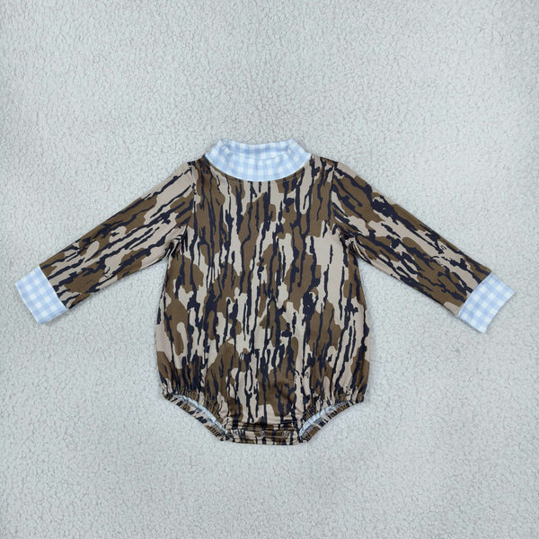RTS LR3279 baby clothes camo print long sleeve romper