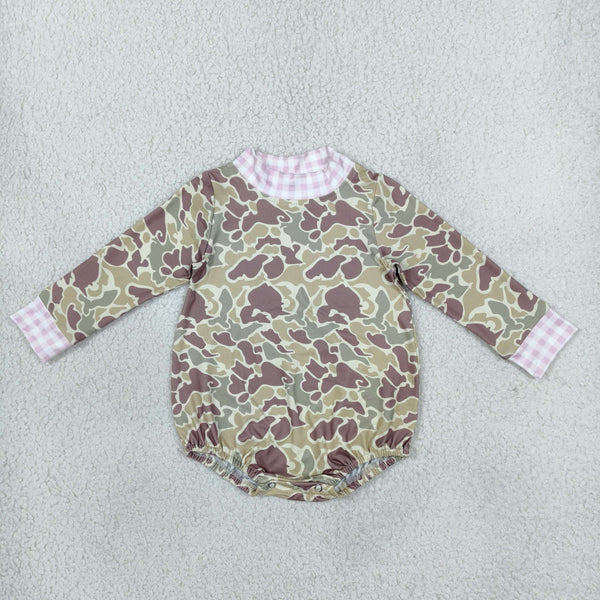 RTS Matching clothing kids camouflage gingham trim long sleeve clothes-2026.10.24