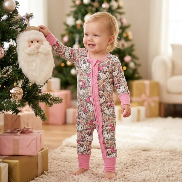 RTS LR3305 baby clothes christmas character print long sleeve romper
