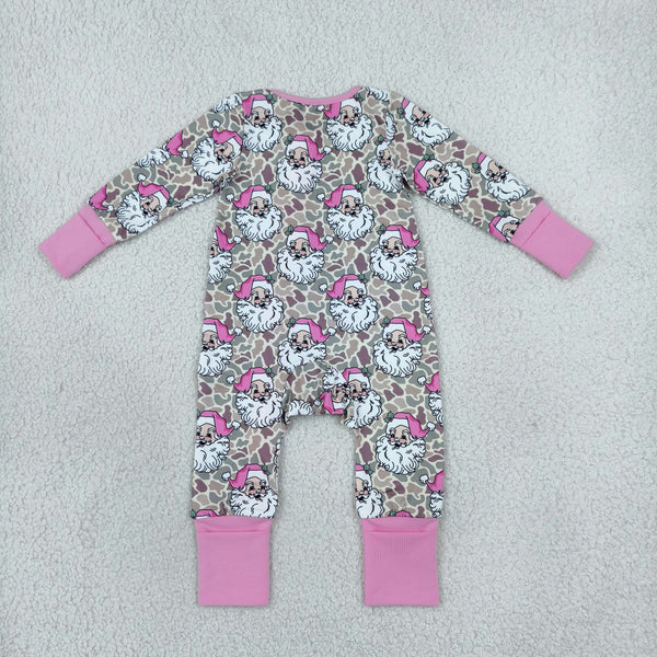 RTS Matching clothing kids Christmas pink print ruffle long sleeve clothes-2026.10.27