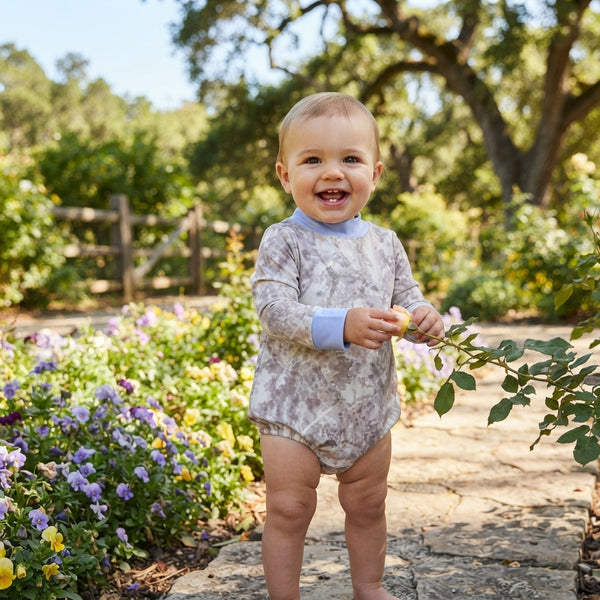 RTS LR3307 baby clothes tie dye print long sleeve yoga bodysuit
